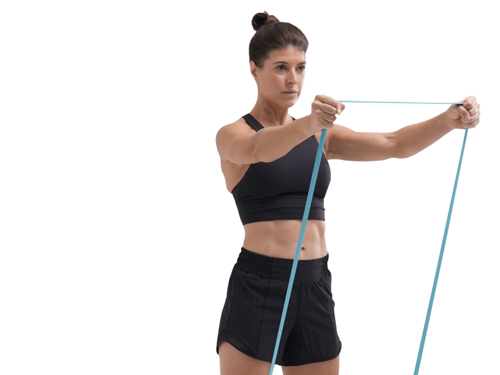 Stretch band clearance shoulder exercises
